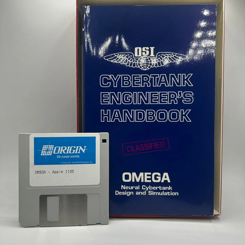 Omega Origin Systems Apple II GS 768K Vintage Big Box Game Stuart B Marks 1990